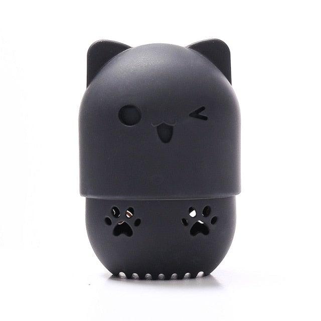 1PC Luxury Powder Puff Holder Sponge Makeup Drying Case Portable Soft Silicone Cosmetic Sponge Box Holder Elegant Soft Design